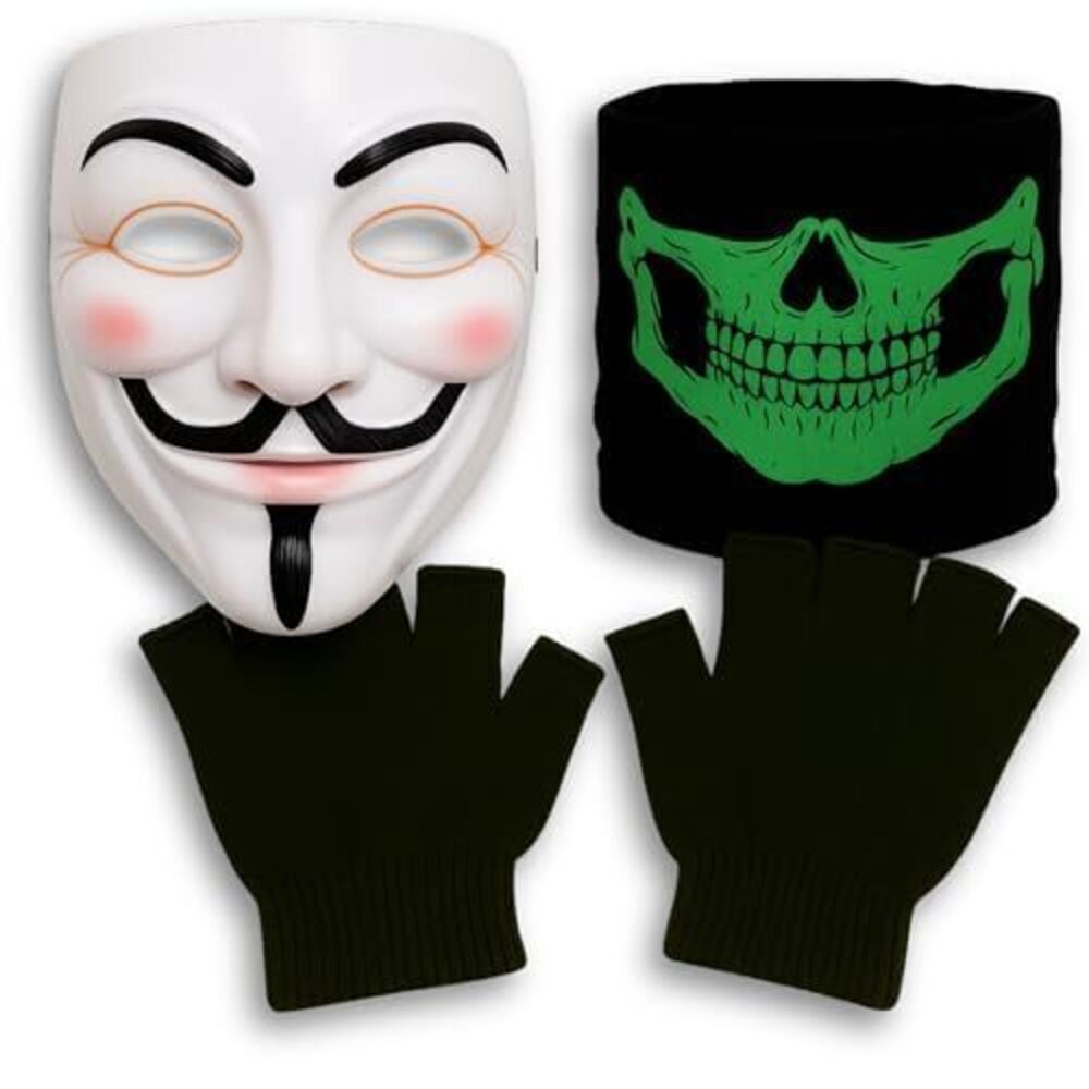 8558 Quality Vendetta Masks/Gloves/Gaiter Combo Pack Inspired by PZ Hacker